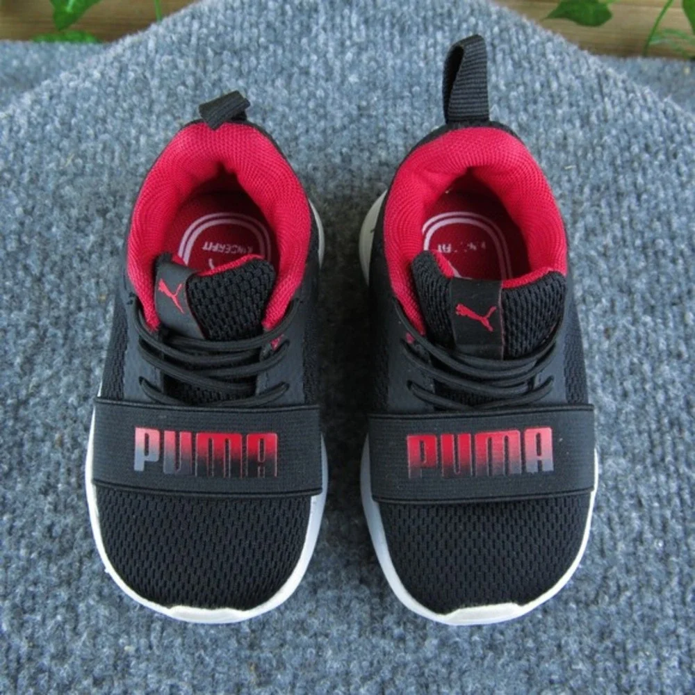 PUMA Boys Sneaker Size T 5 Medium Shoes Black Synthetic Pull On